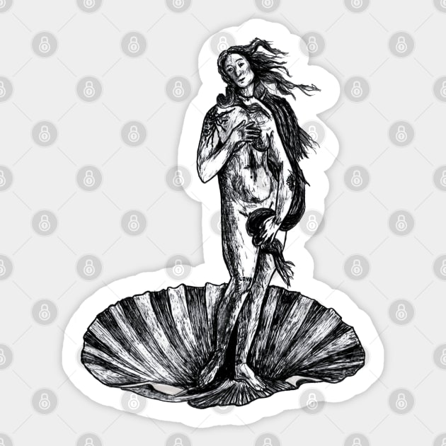 Stylized Venus de Milo Sticker by momaartist
